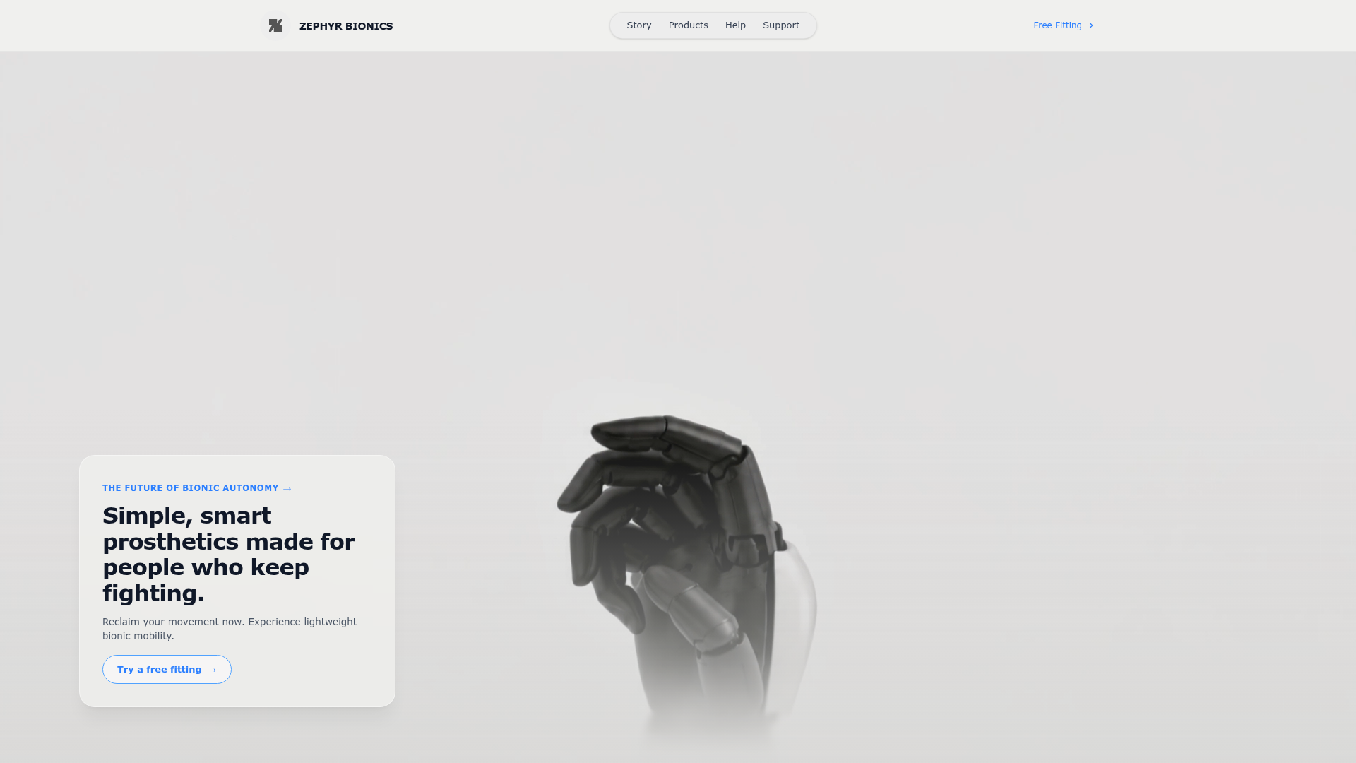 Aperçu du site Zephyr